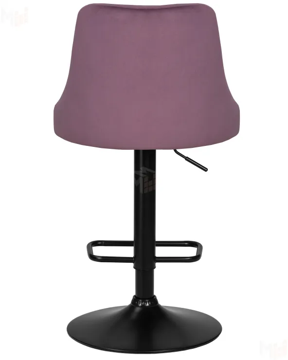 Стул барный DOBRIN JOSEPH BLACK (пудрово-сиреневый велюр (MJ9-52))