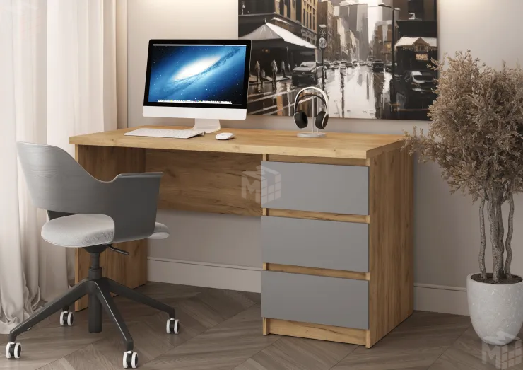 Стол письменный Бостон СП-001 (крафт золотой/серый шифер)