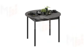 Стол обеденный раздвижной Терра Черный, Железный камень