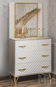 Зеркало Lara ППУ белый глянец