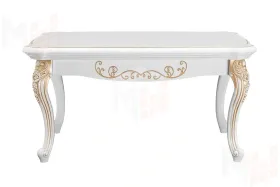 Столик прямоугольный Натали белый глянец