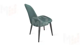 Стул Франк (конус) исп. 2 - ДП2-30 Графит/Микровелюр Madera Aquamarine (аквамарин)