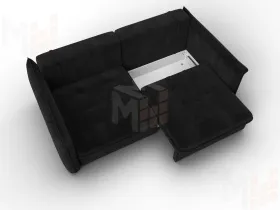 Диван прямой Лига-100 НПБ ( SEVEN 35 черный )