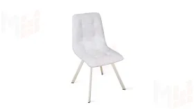 Стул Бруно (паук Т2) Бежевый муар, Кожзам Белый