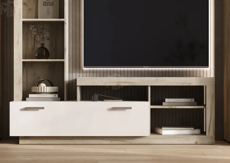 Гостиная Ангара набор (крафт серый/кашемир)