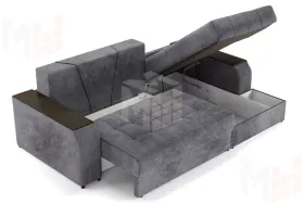 Угловой диван-кровать Лас-Вегас Серый правый 