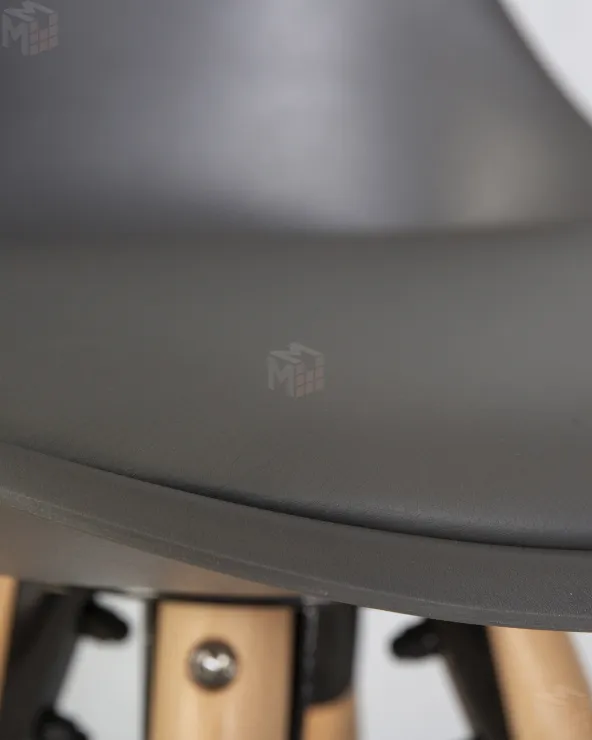 Стул полубарный DOBRIN RONNI (ножки светлый бук, тёмно-серый (GR-04))