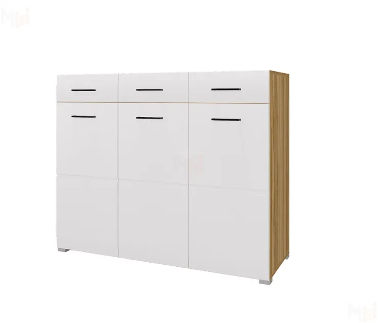 Комод Ненси (дуб золотой/белый глянец)