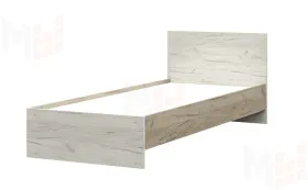 Кровать КР 554 Басса дуб крафт серый - дуб крафт белый