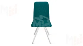 Стул Стенли К4 Белый матовый, Велюр Confetti  Izumrud