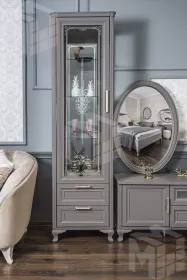 Витрина Мокко 1-ств серый камень