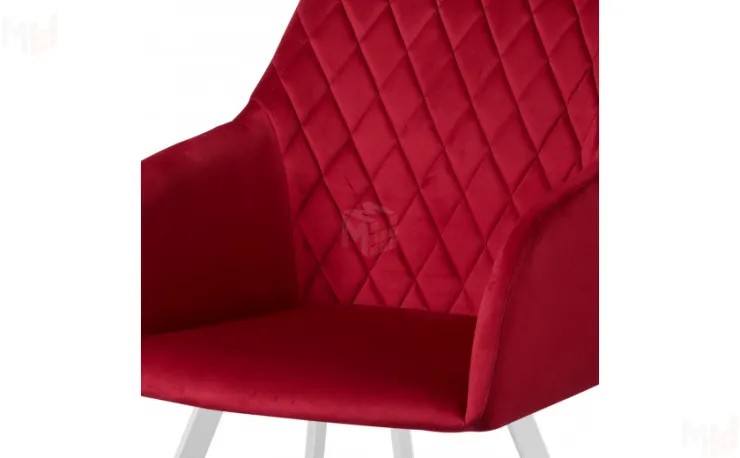 Кресло поворотное Барли Confetti bordo/белый