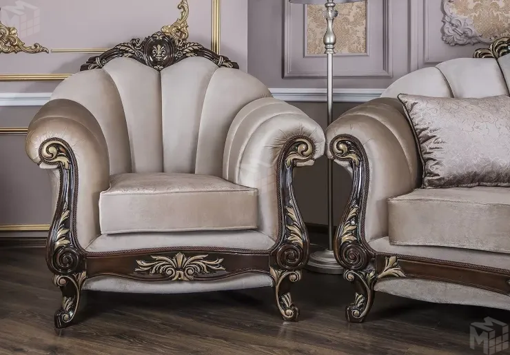 Кресло Марселла корень дуба глянец