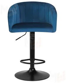 Стул барный DOBRIN DARCY BLACK (синий велюр (1922-20))