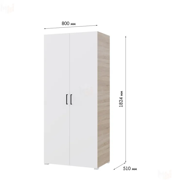 Шкаф VICTOR сонома/белый