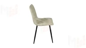 Стул Чили ромб СРП-052 Эмаль черный муар Лофт молочный