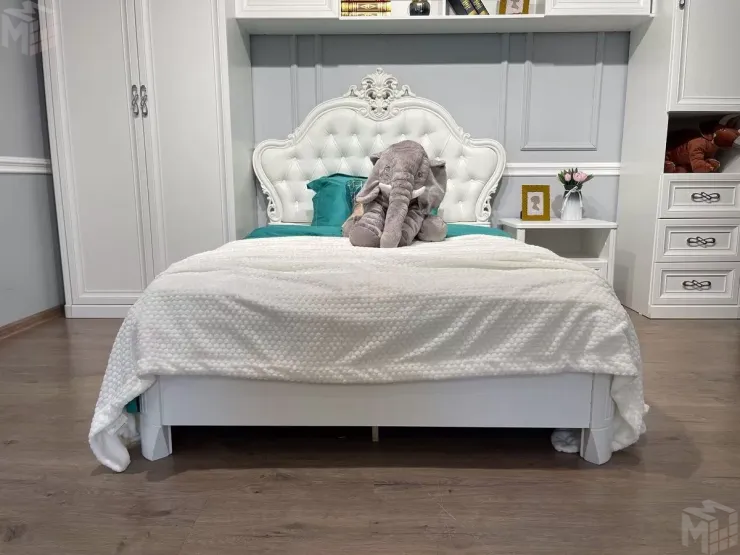 Детская кровать Мишель 120х200 см белый матовый