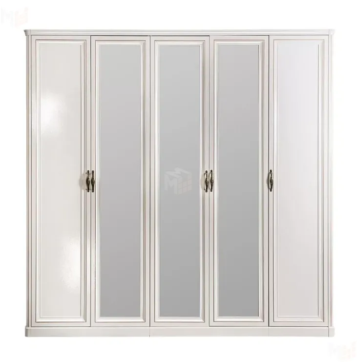 Шкаф Натали 5-дверный белый глянец