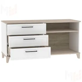 Тумба МЦН AURELIO 5 Блеквуд сатиновый/Белый