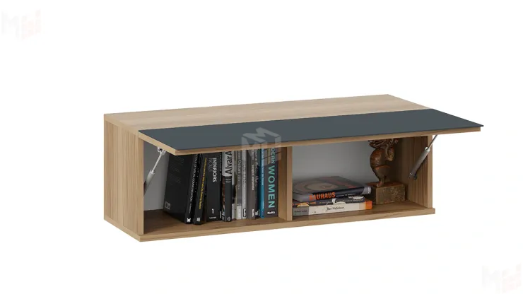 Шкаф навесной Глосс - ТД 319.03.26 Яблоня Беллуно, Стекло Графит матовый