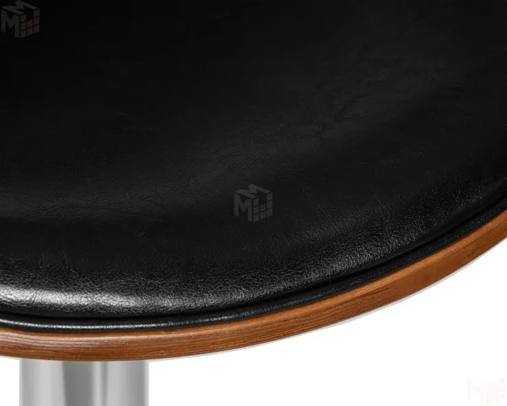 Стул барный DOBRIN KARTER (коричневое дерево, чёрный)