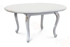 Стол Натали круглый белый глянец