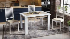 Стол раздвижной Хьюстон Тип 4  Белый, Дуб Крафт золотой