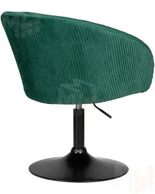 Кресло дизайнерское DOBRIN EDISON BLACK (зеленый велюр (1922-9))