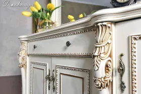 Гостиная Джоконда (сервант и комод), крем и крем/глянец