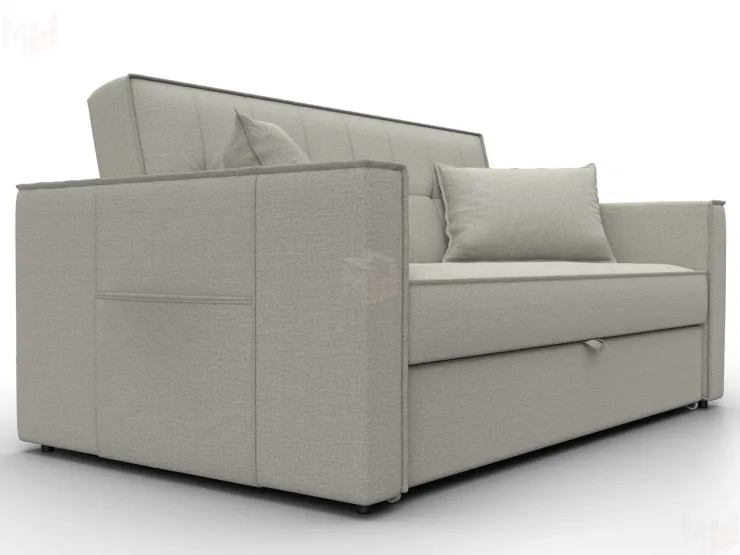 Диван прямой Лига-104 (140) ( Амур 02 бежевый )