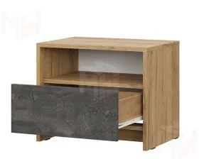  Тумба прикроватная МСП 1 Серия 2 Дуб Золотой/Камень Темный