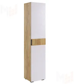 Шкаф Бери однодверный дуб крафт золотой/белое дерево