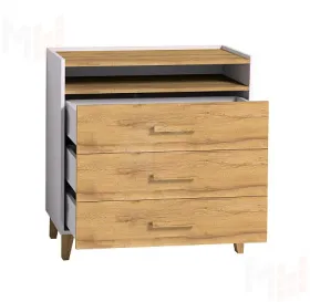 Комод  Айрис 455 Белый/Дуб золотистый