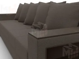 Диван прямой Дубай Лайт ( Амур 05 коричневый )