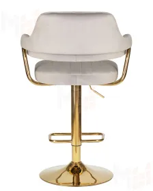 Стул барный DOBRIN CHARLY GOLD (серый велюр (MJ9-75))