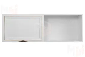 Полка навесная книжная Натали белый глянец