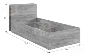 Каркас кровати Юниор 90х200 см дуб крафт золотой