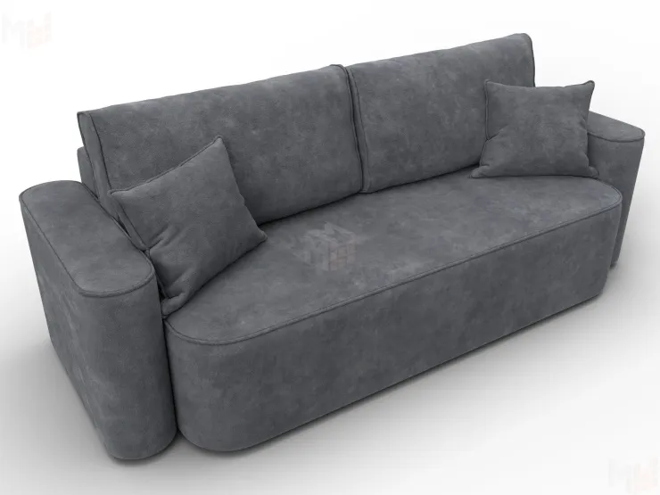 Диван прямой Лига-118 НПБ ( BRUT 16 темно-серый )