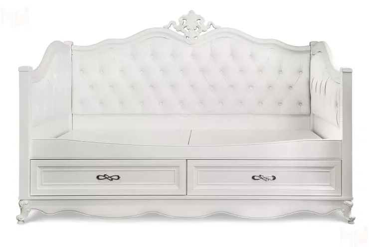 Диван кровать Мишель белый матовый
