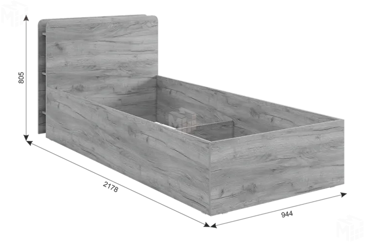 Каркас кровати Юниор 90х200 см дуб крафт золотой