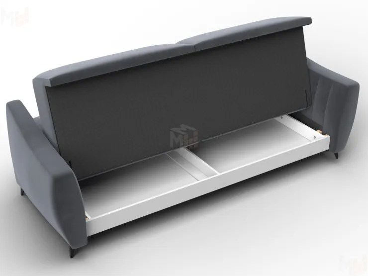 Диван-книжка Лига-095 НПБ ( SEVEN 17 серый )