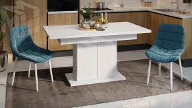 Стол раздвижной Детройт Тип 2 Белый, Стекло Белый глянец