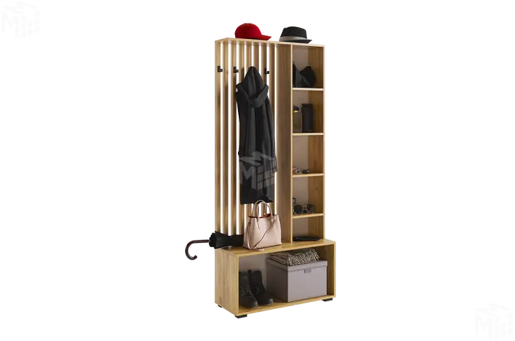 Прихожая Бери дуб крафт золотой/белое дерево