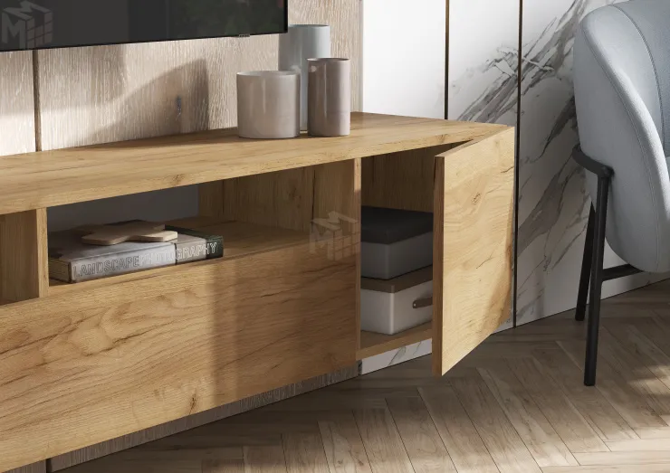 Тумба ТВ Сити (дуб крафт золотой)