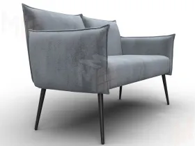 Диван прямой Лига-083 ( велюр TOWER 10 серый )