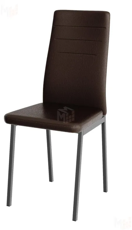 Стул Амстер (экокожа крокодил шоколадный, ноги серые)