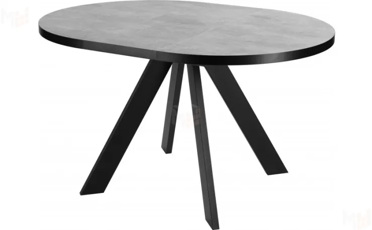 Стол раскладной Монти Лофт D100 Бетон/Черный