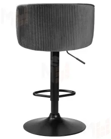 Стул барный DOBRIN DARCY BLACK (серый велюр (1922-19))