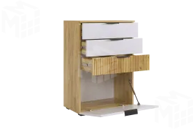 Комод Бери дуб крафт золотой/белое дерево