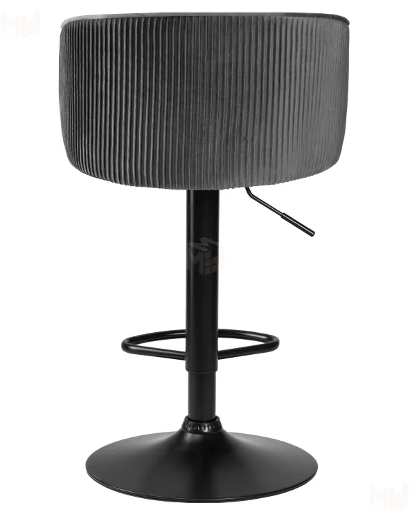Стул барный DOBRIN DARCY BLACK (серый велюр (1922-19))
